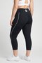 Women Fitted Training 3/4 Leggings, Black - 5