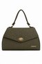 409 Knitted Detailed Khaki Hand and Shoulder Bag with Rotating Lock[Tbgcanta35] - 5