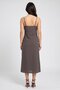 Women Solid Midi Dress, Grey - 4