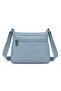 Women's Turquoise Multi-Pocket Zippered Daily Shoulder and Crossbody Bag 4100 - 6