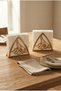 2-Piece Basmala Written Napkin Holder, Desktop Decorative, Square Napkin Stand, Metal Napkin Holder 12X12 cm - 4