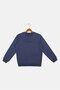 Kids Boy Crew Neck Brand Logo Long Sleeve Sweatshirt, Slate Blue - 2