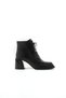 Malia Women's Genuine Leather Black Thick Heeled Boots - 5
