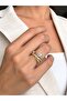 Elegant Zircon Row Double Stone Model Vip Ring - 3