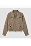 Raglan Sleeve Jacket with Robal on the Back and Padding - 3
