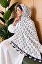 Handmade Knitted Anchor Patterned Cotton Bohemian Shawl - 6