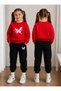 Crew Neck Sweatshirt Tracksuit Set for Girls, 2-Piece Printed Top and Bottom Set