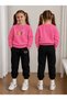 Crew Neck Sweatshirt Tracksuit Set for Girls, 2-Piece Printed Top and Bottom Set