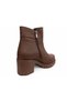 Women's Thick-Soled Block Heeled Side Zipper Boots - 5