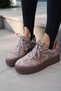 Tomass Women's Mink Suede Lace-Up Sneaker - 4