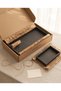 Premium Leather Dual Desktop Organizer and Presentation Tray Set - 2 Pieces - Anthracite - 5