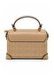Mink Monogram Printed Stylish Design Women's Hand and Shoulder Bag with Lock and Logo Detail - 3