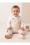 Baby Boy Giraffe Patterned Salopet and Long Sleeve Top Set - 6