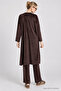3-Piece Velvet Textured Knitted Top and Bottom Set Lby0093 Aci Brown - 6