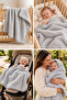 Wellsoft Baby Kids Blanket 100X150Cm Double Sided Swaddle Stroller Cover Soft |   Light Gray - 5