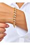 Shiny Leaf Patterned Vip Model Bracelet