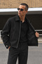 New Season Men's Relax Fit Premium Double Zipper Cashmere Jacket Coat
