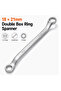 18x21mm Double Ring Offset Wrench, Chrome Vanadium Steel Deep Offset Box End Spanner For Nuts, Bolts, Automotive, Garage, Workshop & DIY Repair