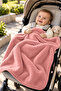 Wellsoft Baby Kids Blanket 100X150Cm Double Sided Swaddle Stroller Cover Soft |   Powder - 4