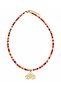 Agate infinity knot gold necklace - 2