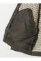 Khaki Regular Fit Quilted Men's Coat - 7