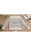 Women's White Black Striped Round Neck Knitwear Sweater - 3