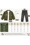 Boys' 3-Piece Set Khaki Quilted Bomber Jacket, Printed T-Shirt and Jeans 2-3-4-5 Years Old - 4