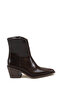 Women's Thick Heeled Boots Brown Yanki - 6