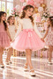 Girl's Pink Tutu Skirt and Cream Ruffle Badi Set - 8
