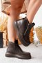 Women's Leather Double Zipper Thick Soled Mini Boots - 2