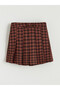Texx Store Quality Lcw Kids Red Flannel Plaid Short Girls' Skirt