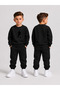 Tracksuit Set Crew Neck Sweatshirt Boys' 2-Piece Printed Top and Bottom Set