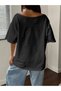 Women's Lotus Mandala Printed Boat Neck Off Shoulder 100% Cotton T-Shirt - 2