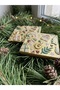 Handmade design porcelain new year themed coaster set two pieces - 3