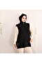 Women's Zero Sleeve Plush Soft Stylish Collar Zippered Teddy Fabric Vest