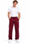 Men's Comfortable Fit Side Double Ribbed Combed Cotton Sweatpants with Zipper Pocket, Straight Leg, Blue, Navy Blue, Black, Burgundy, Khaki, Gray - 2