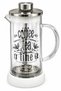 French Press 350 ml White Base Glass Coffee and Tea Brewing Press Steel Strainer Filter Coffee - 3