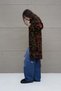 Black Khaki Burgundy Camouflage Patterned Cardigan 18056 - 2