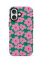 Compatible with iPhone 16 - Colorful Garden, Double Layer Cover, Glossy Surface Protective Case