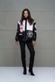 Black Pink White Oversize Pilot Jacket 18235 - 3