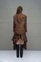 Tan Black Antique Leather Look Oversize Jacket 18228 - 5