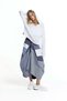 White Hooded Sweater with Stitching Detail 19163