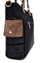 Women's Black Long Strap Fabric Shoulder Bag Ab150006Kk - 8
