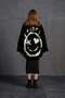 Black Fur Look Belted Oversize Jacket 18238 - 6
