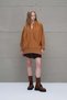 Tan Shawl Detailed Oversize Sweatshirt 18162 - 4