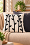 Punch Embroidered 2-Piece Throw Pillow Cover Set |   Zippered 42X42 cm |   Modern Sofa Cushion |   Ivy Patterned, Decorative - 4