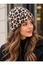 Women's Furry Soft Plush Leopard Beanie - 5
