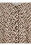 Vizyon New Season Ecru Judge Collar Patterned Women's Shirt Tunic - 6