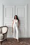 Linen Single Button Vest-Pants Suit - White - 4