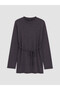 Vizyon New Season Anthracite Crew Neck Women's Sweatshirt Tunic - 5